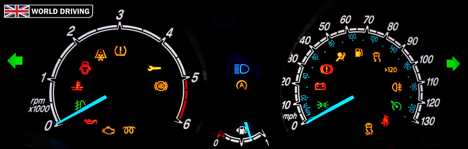 Dashboard warning lights and indicators Ford Fiesta