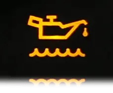 Oil change warning light on a Ford Fiesta