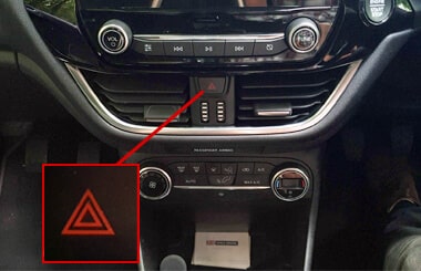 Ford Fiesta hazard warning lights